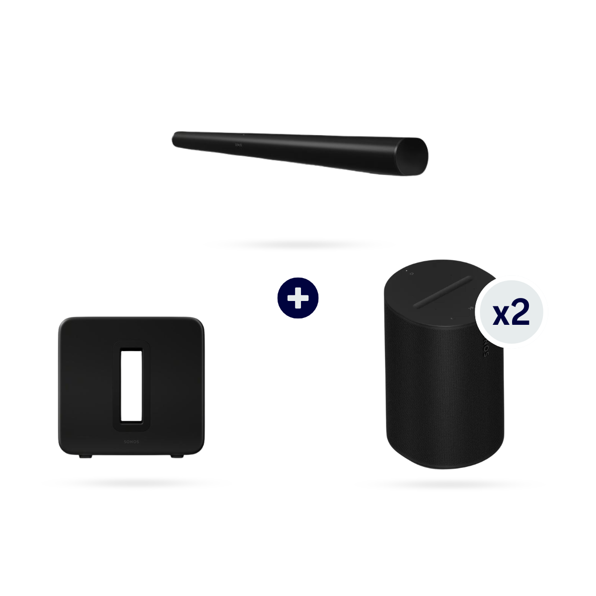 Pack Home Cinéma Arc Ultra + 2 Era 100 + Sub 4 Noir – Dolby Atmos - Sonos