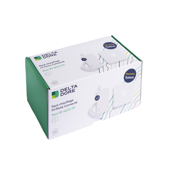 Pack RF 6600 FP connecté - 3 récepteurs RF 6600 FP + 1 box connectée Tydom Home - 6050658 - Delta Dore