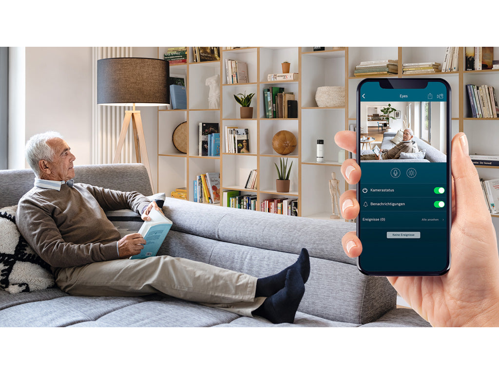 Camera intérieure Eyes II vue sur l'application