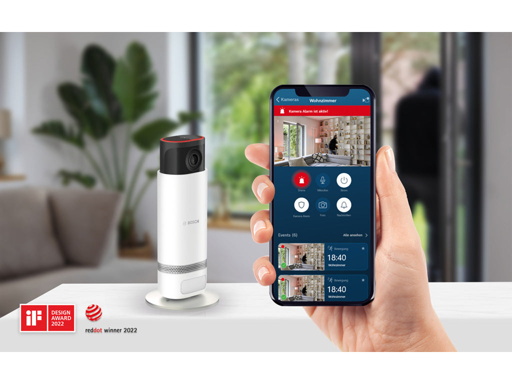 Camera intérieure Eyes II zoom sur l'application