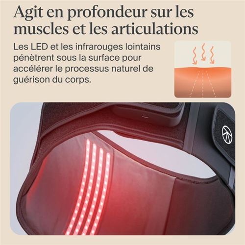 ThermBack LED - Ceinture chauffante et luminothérapie LED récupération dos – Therabody