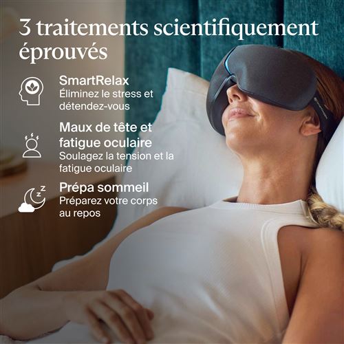 SmartGoggles 2.0 Black - Masque connecté relaxation yeux et sommeil - Therabody