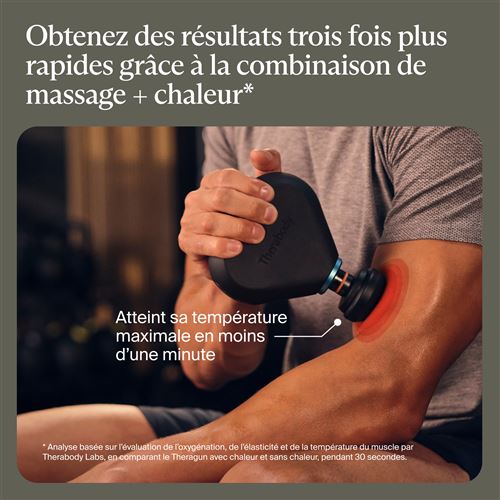 Theragun Mini Plus Noir - Pistolet de massage chauffant - Therabody