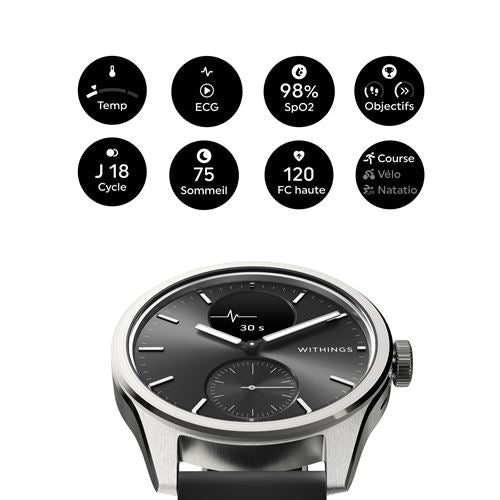 ScanWatch 2 42 mm Noir - Montre connectée – Withings