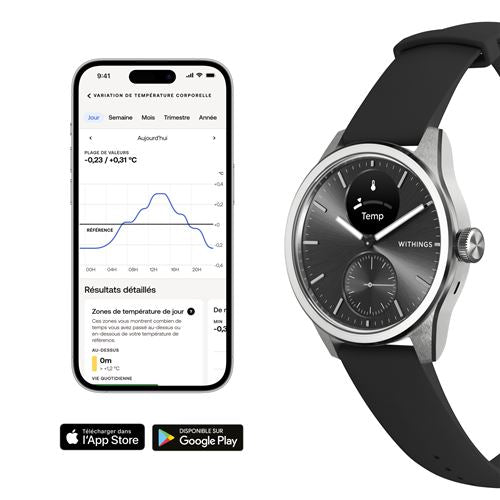 ScanWatch 2 42 mm Noir - Montre connectée – Withings