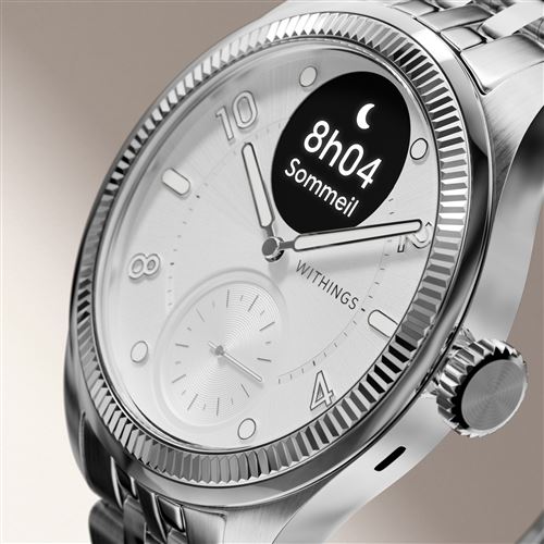 ScanWatch Nova Brilliant 39 mm Edition argent - Montre connectée - Withings