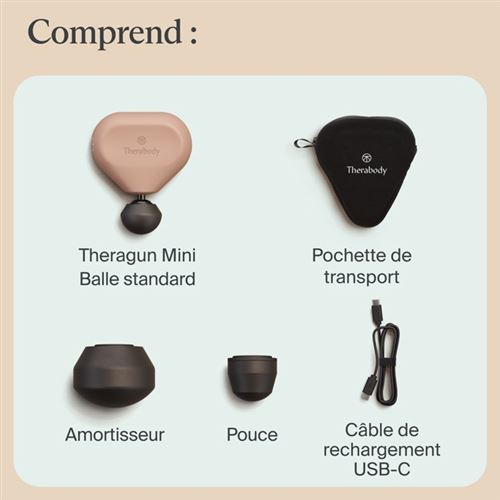 Theragun Mini 3.0 Rose - Pistolet de massage - Therabody