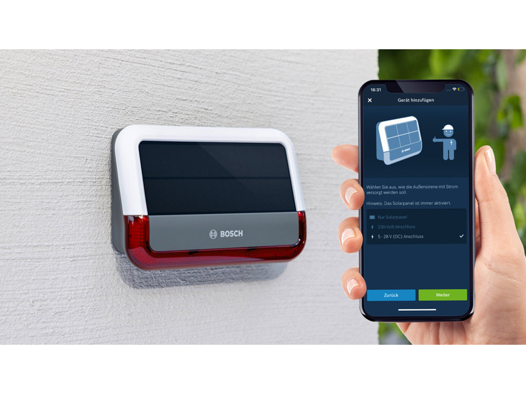 Sirène extérieure connectée avec l'application