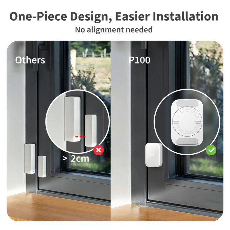 Capteur multi-états porte fenêtre Zigbee Matter Thread P100 Blanc – Aqara