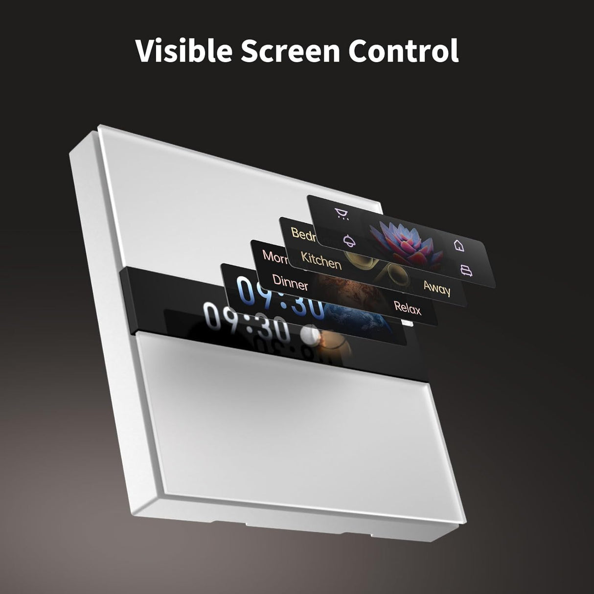 Interrupteur intelligent 2 canaux avec écran Zigbee 3.0/Matter - Display Switch V1EU - Aqara