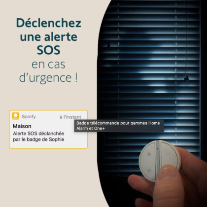 Badge télécommande compatible Home Alarm -Somfy