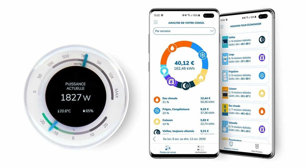 Assistant connecté - mesure et optimise la consommation d'énergie - Ecojoko