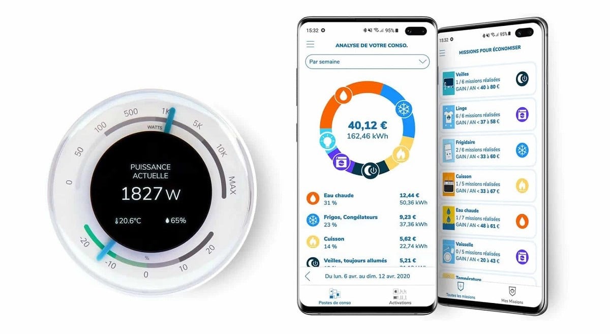Assistant connecté - mesure et optimise la consommation d'énergie - Ecojoko
