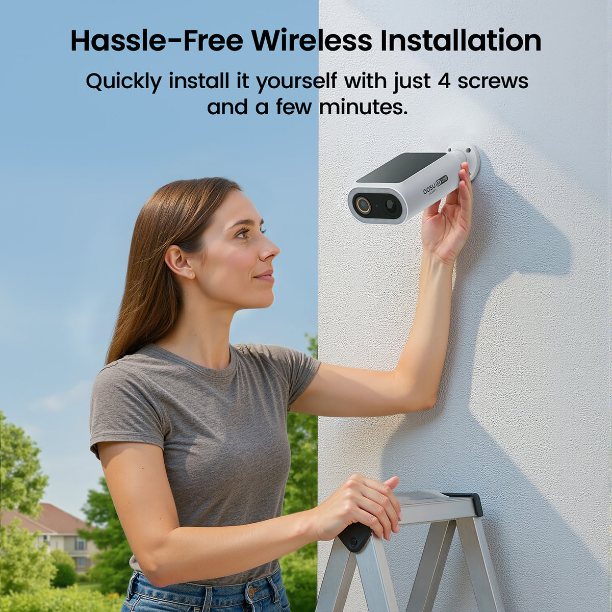Installation simple – SolarCam P1 Max Aosu