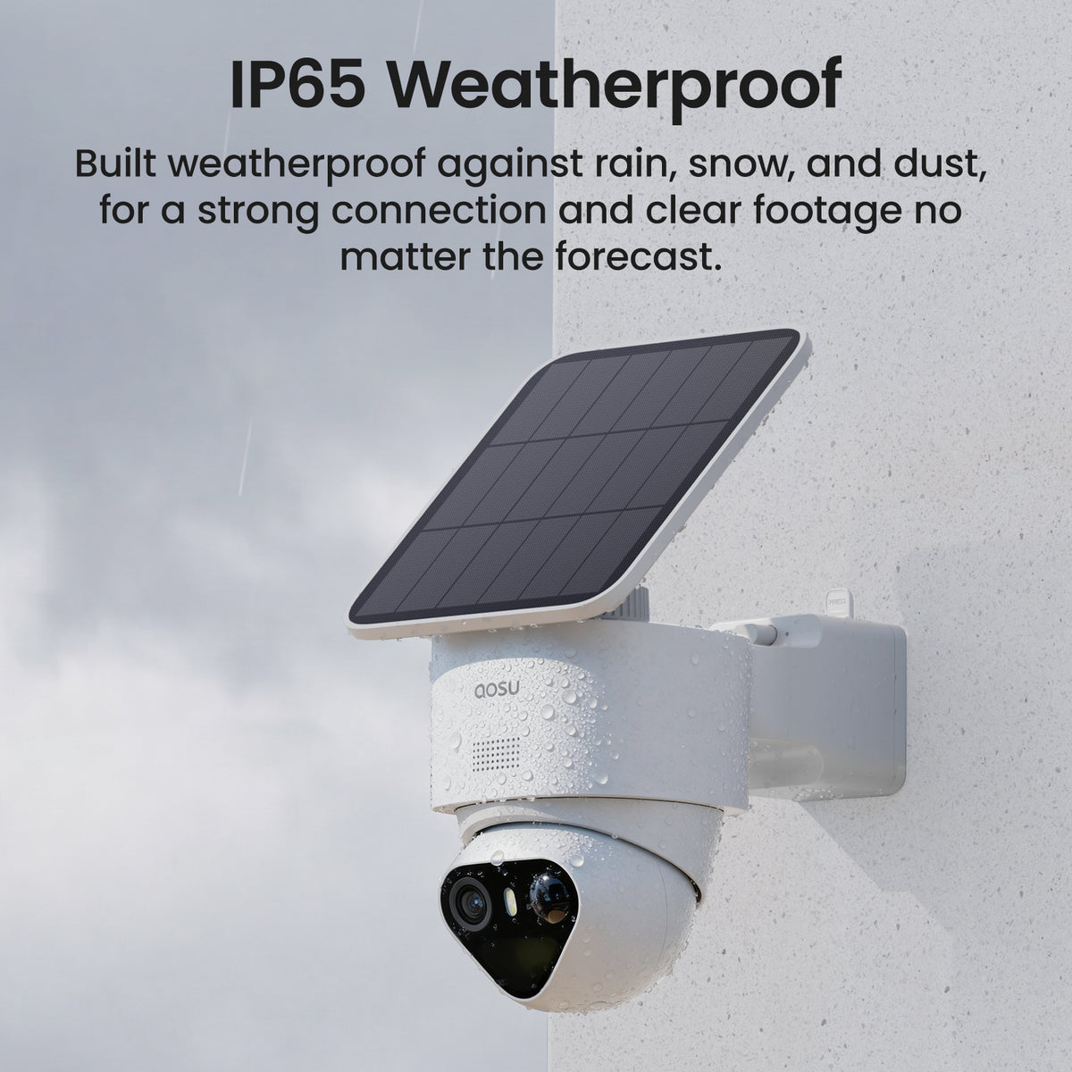 Étanchéité IP65 – SolarCam T2 Ultra Aosu
