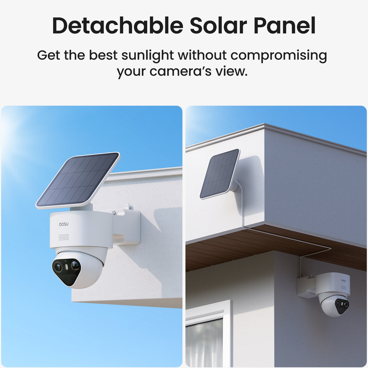 Panneau solaire réglable – SolarCam T2 Ultra Aosu