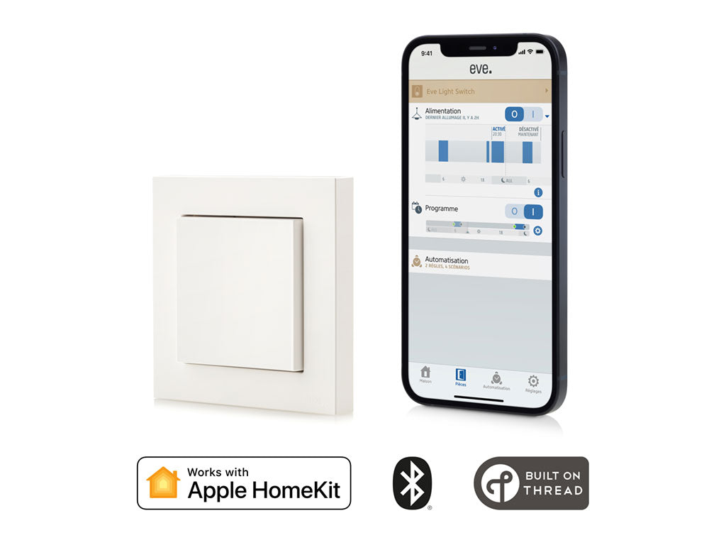 Interrupteur mural connecté pour éclairage intelligent Eve Light Switch - Eve