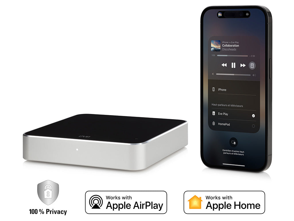 Interface de diffusion audio multiroom compatible AirPlay 2 Eve Play - Eve