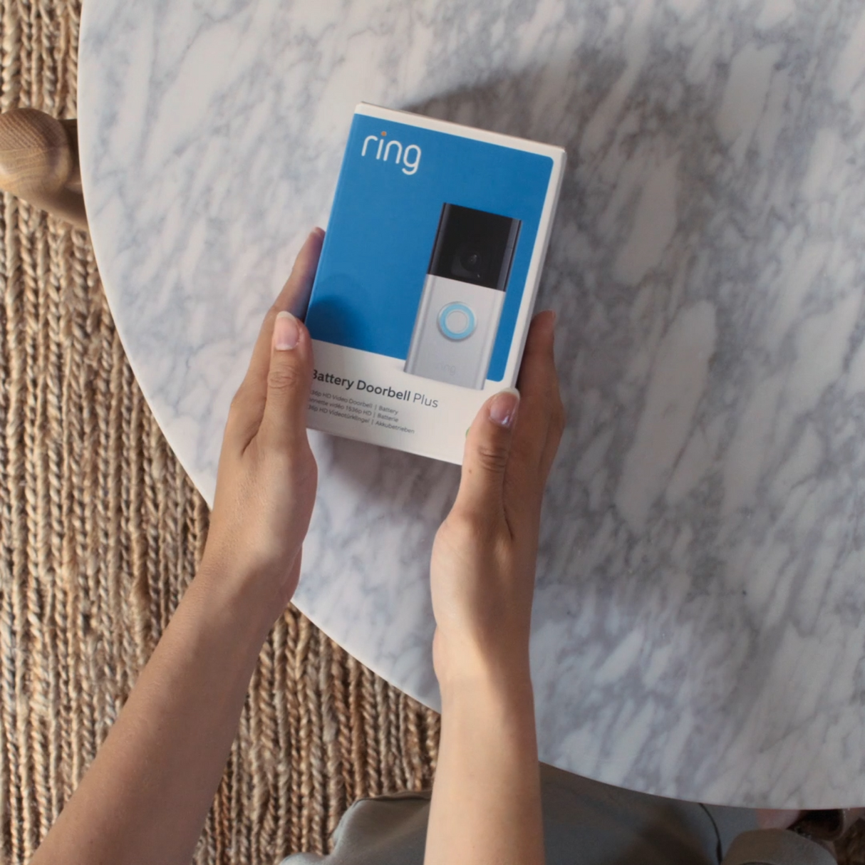 Sonnette vidéo Plus sans fil Battery Video Doorbell Plus - Blanc - Ring