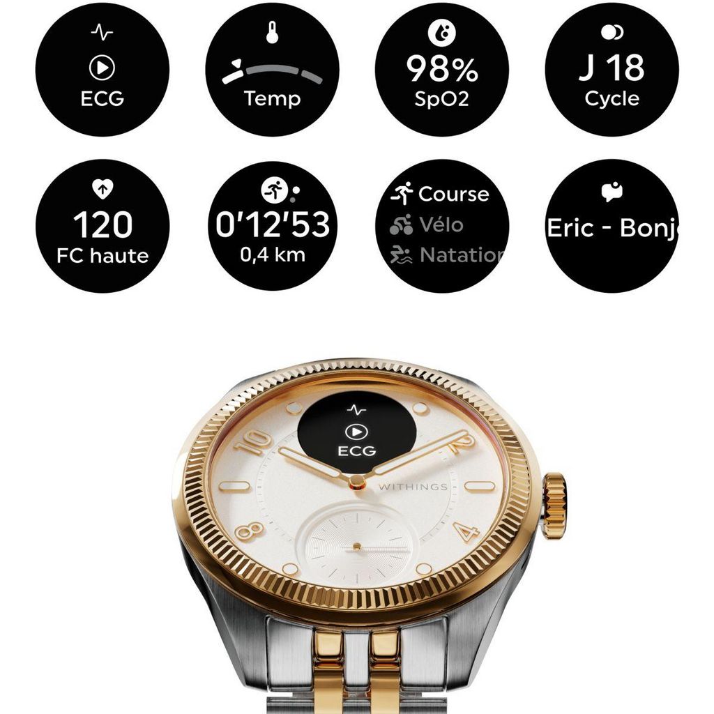 ScanWatch Nova Brilliant 39 mm Edition or - Montre connectée - Withings
