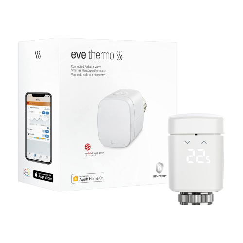 Pack de 4 têtes thermostatiques intelligentes, LED Eve Thermo Matter - Eve