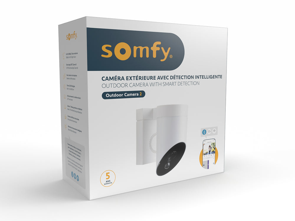 Caméra extérieure avec sirène intégrée Outdoor Camera 2 - Somfy