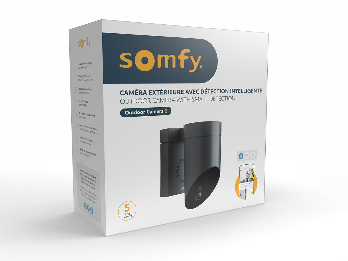 Caméra extérieure avec sirène intégrée Outdoor Camera 2 - Somfy