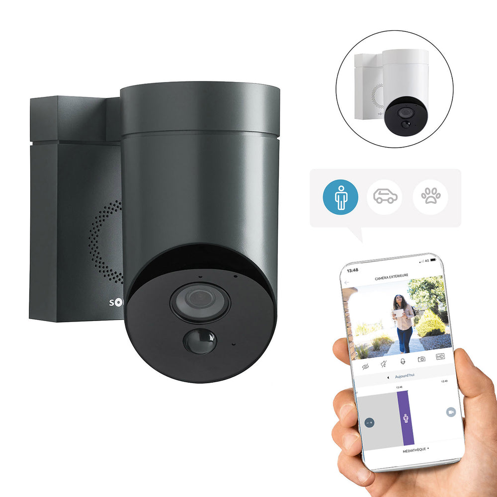 Caméra extérieure avec sirène intégrée Outdoor Camera 2 - Somfy