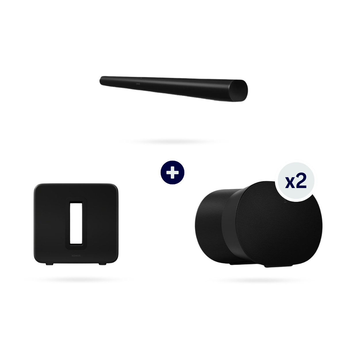 Pack Home Cinéma Arc Ultra + 2 Era 300 + Sub 4 Noir – Dolby Atmos - Sonos