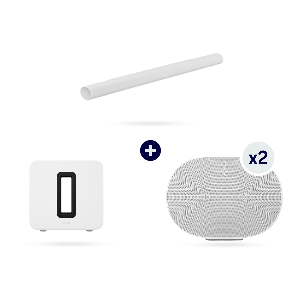 Pack Home Cinéma Arc Ultra + 2 Era 300 + Sub 4 Blanc – Dolby Atmos - Sonos