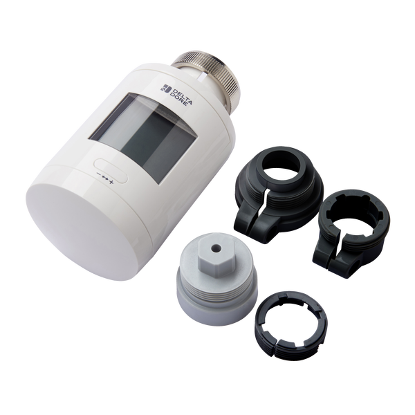 Pack tête thermostatique intelligente M30 x 1,5 avec adaptateurs - TRV 1.0 Adapt   - Delta Dore