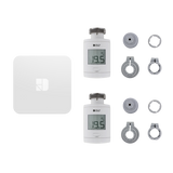 Pack TRV 1.0 connecté  2 têtes thermostatiques intelligentes avec accessoires - 6050664 - Delta Dore