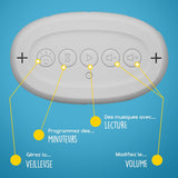 Réveil + Babyphone connecté éducatif Rémi – Gris – UrbanHello