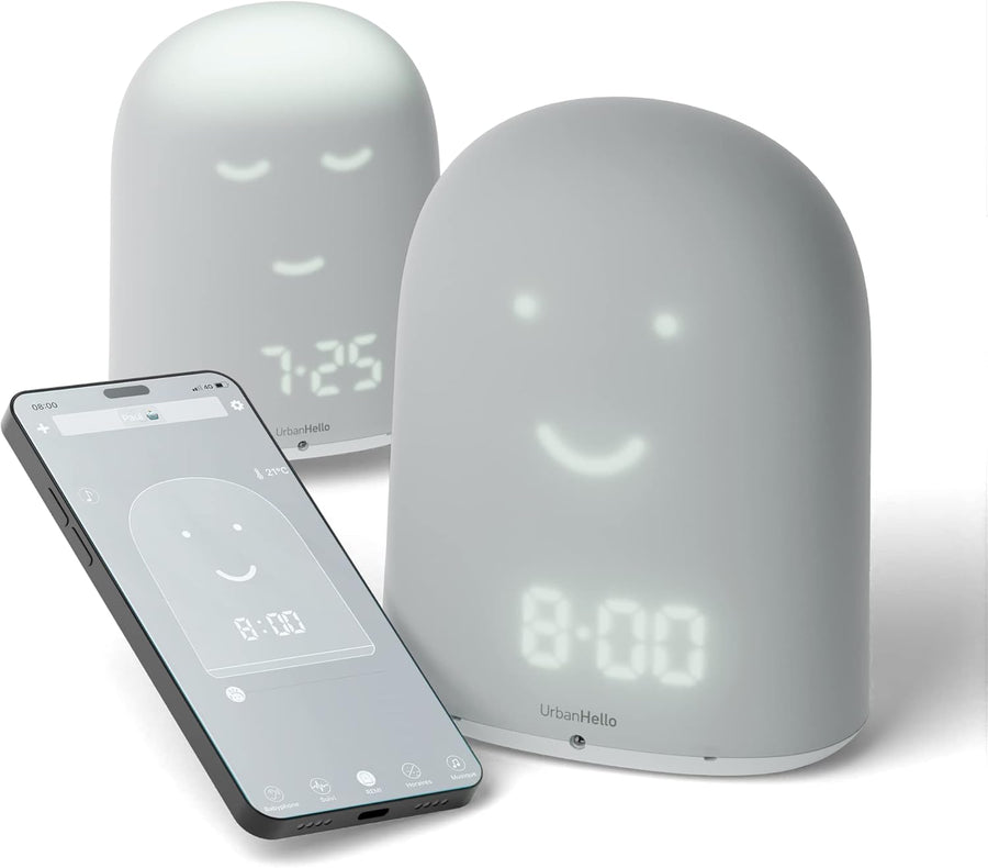 Réveil + Babyphone connecté éducatif Rémi – Gris – UrbanHello