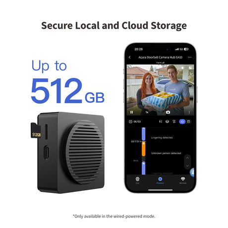 Aqara sonnette G410 noir stockage
