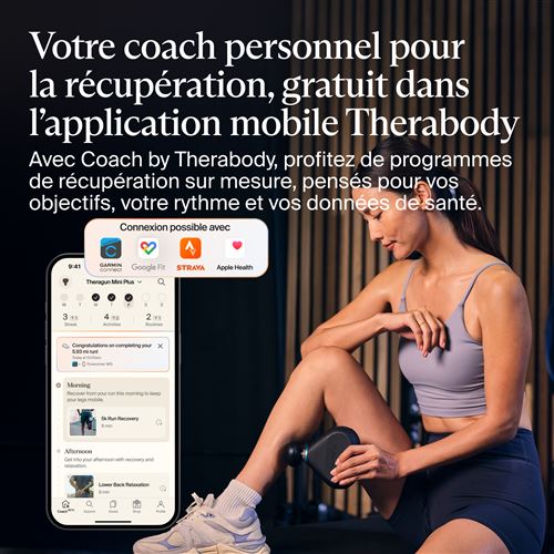 Theragun Mini Plus Noir - Pistolet de massage chauffant - Therabody