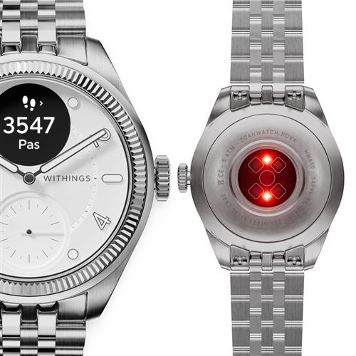 ScanWatch Nova Brilliant 39 mm Edition argent - Montre connectée - Withings