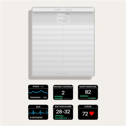 Body Scan Blanc - Balance et Station de santé connectées Wi-Fi  – Withings