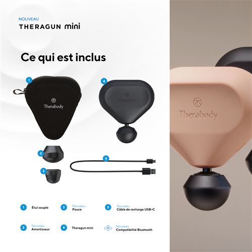 Theragun Mini 3.0 Rose - Pistolet de massage - Therabody