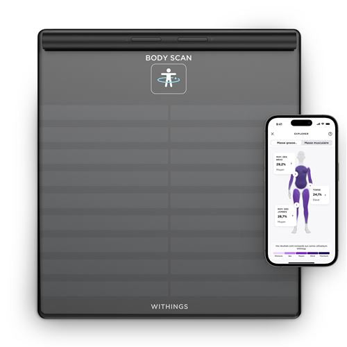 Body Scan Noir - Balance et Station de santé connectées Wi-Fi  – Withings