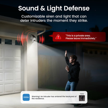 Alarme lumineuse et sonore – Kit SolarCam D1 Classic Aosu