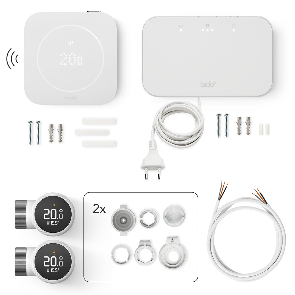 Contenu de la boîte – Kit Multiroom sans fil X (2e gén.) – tado°