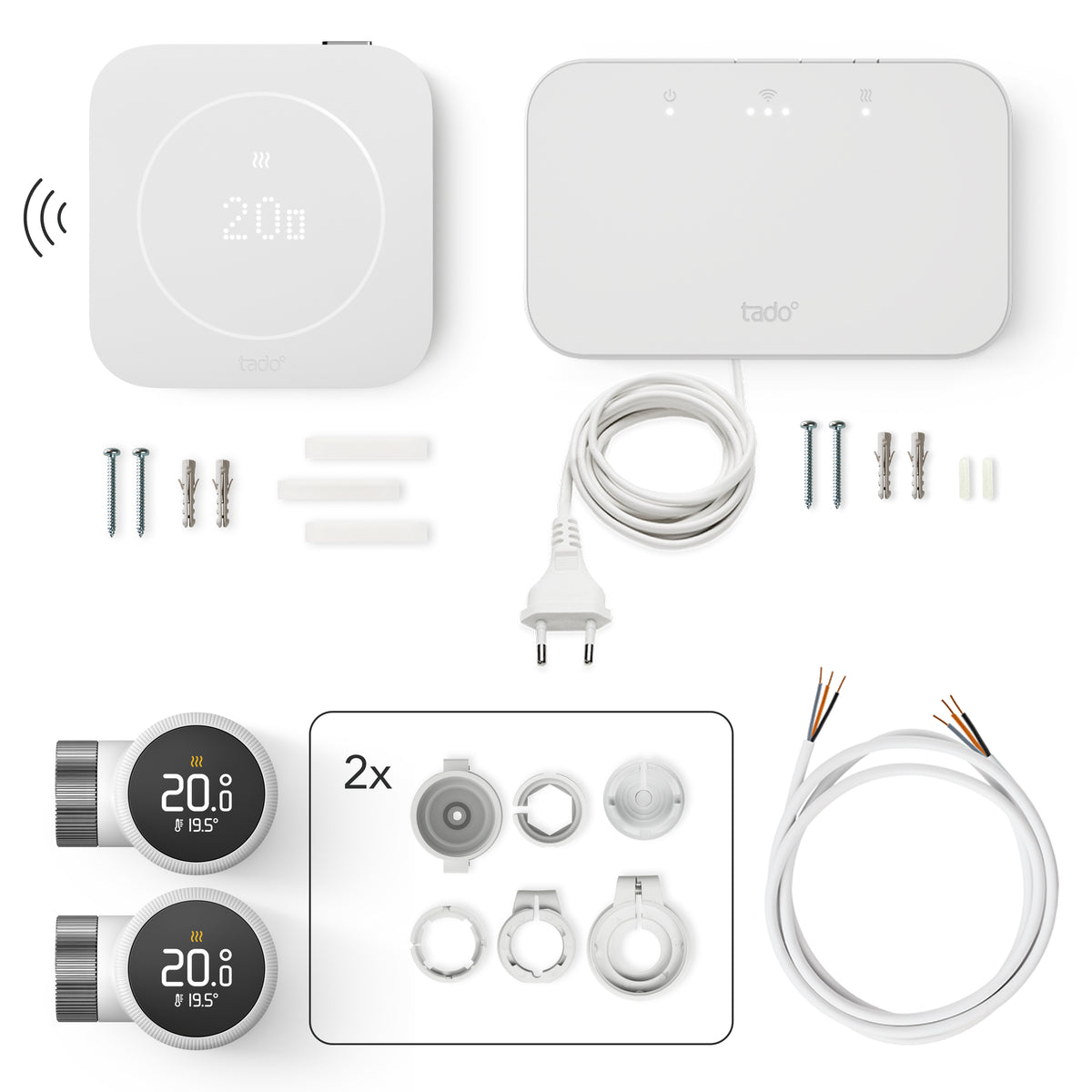 Contenu de la boîte – Kit Multiroom sans fil X (2e gén.) – tado°