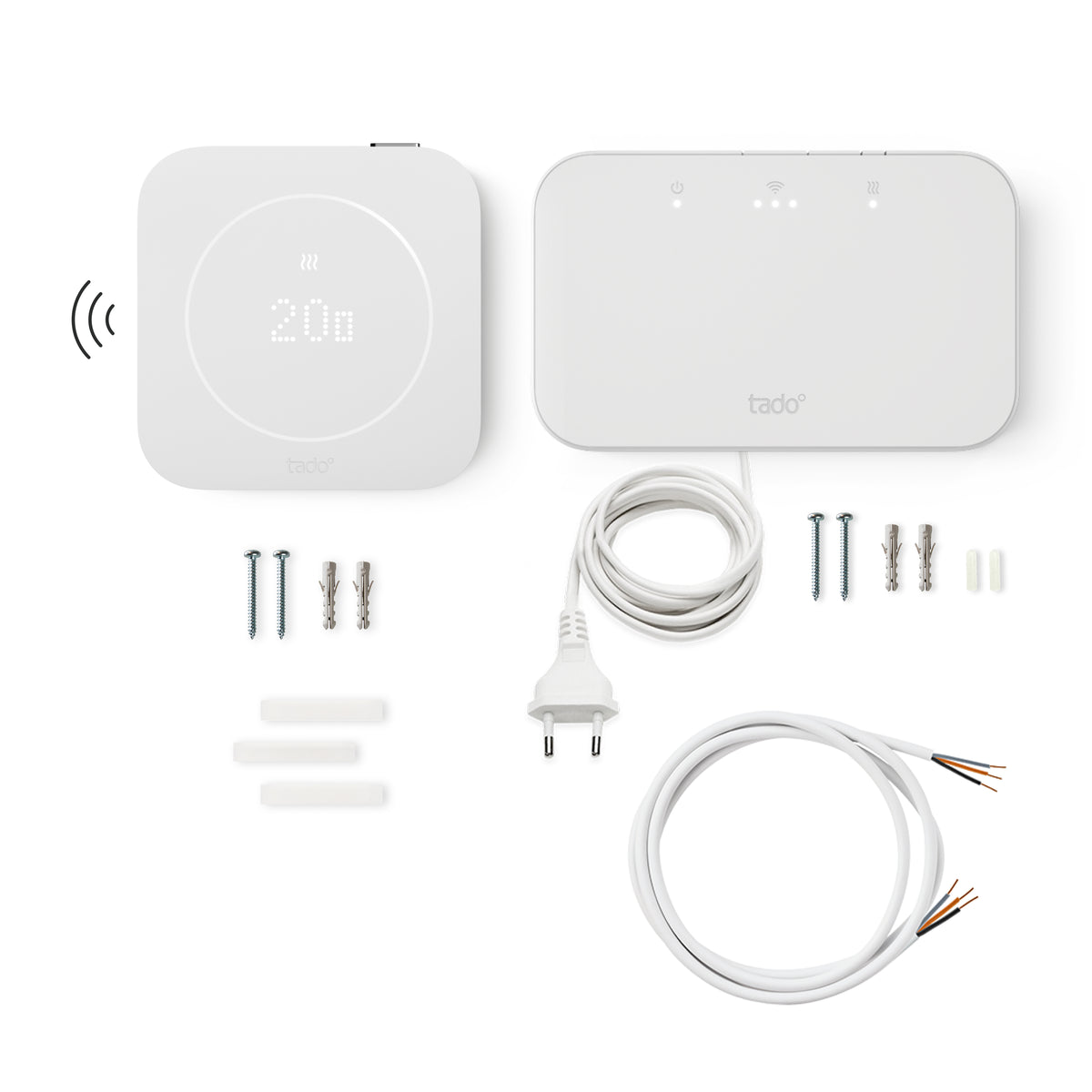 Contenu de la boîte – Kit de démarrage sans fil X (2e gén.) – tado°
