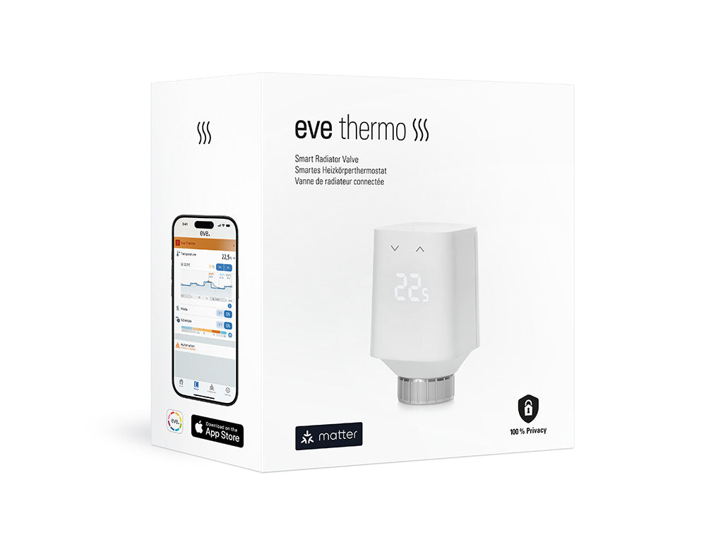 Tête thermostatique connectée Matter Eve Thermo (5ᵉ génération) – Eve
