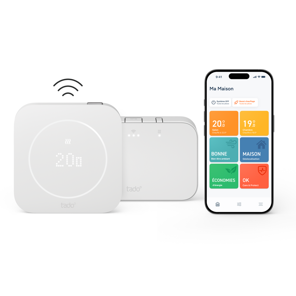 Kit de démarrage Thermostat intelligent sans fil X (2e gén.) avec Récepteur – tado°