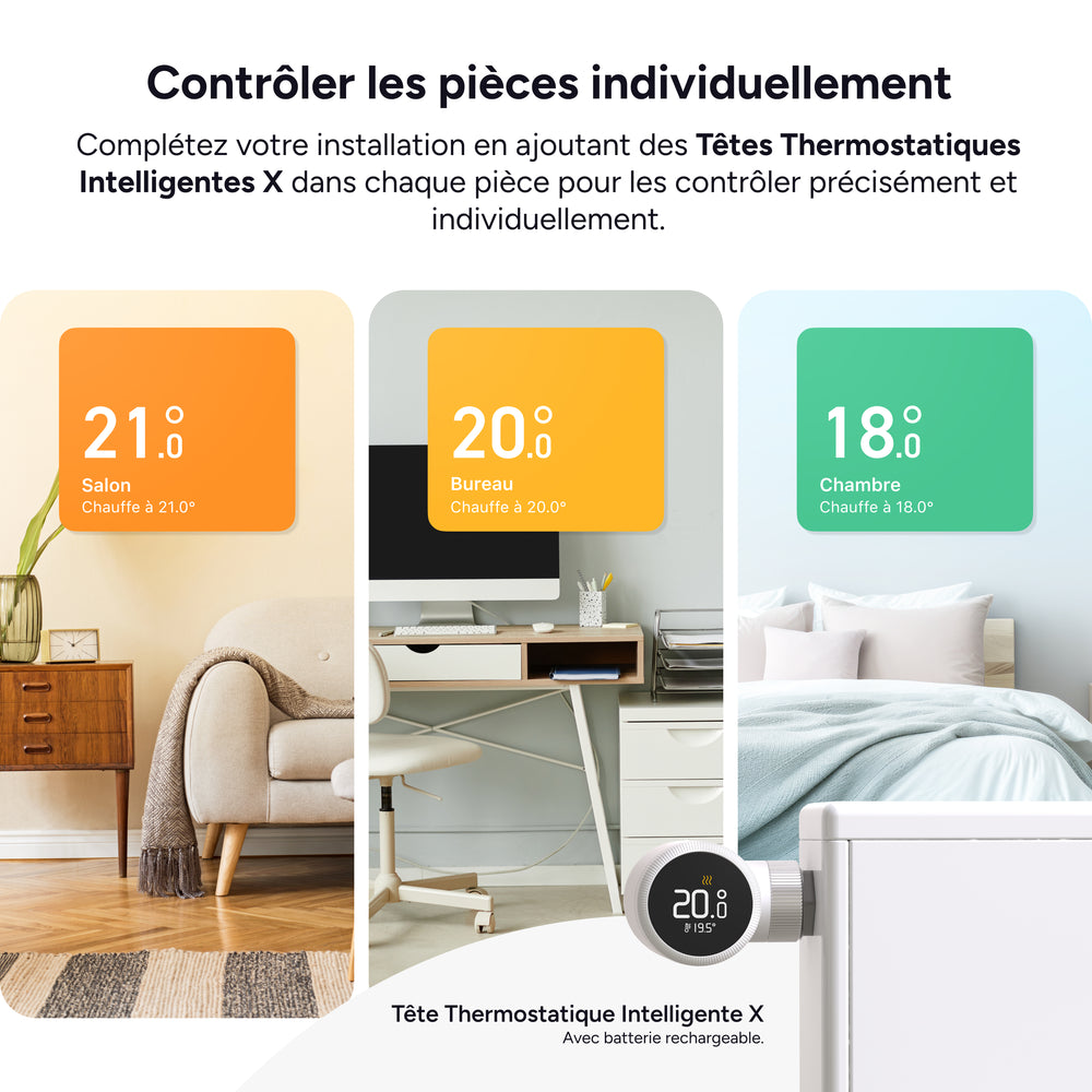 Contrôle du chauffage pièce par pièce avec les Têtes thermostatiques X – tado°