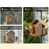 Mangeoire connectée métal avec caméra IA et panneau solaire Birdfy – Birdfy