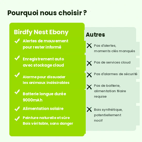 Nichoir connecté Ebony avec caméra IA Birdfy – Birdfy