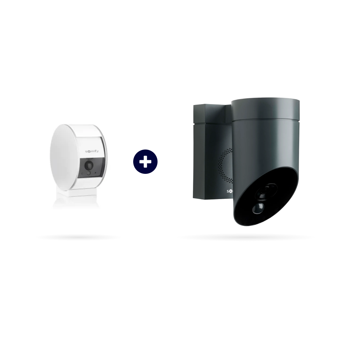 Pack caméras Somfy : Indoor Camera blanche + Outdoor Camera 2 noire